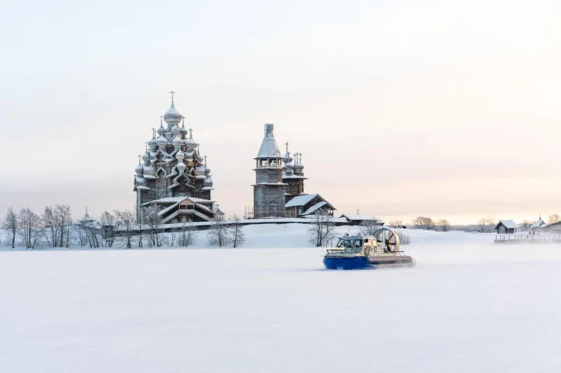 Остров Кижи через Заонежье зимой